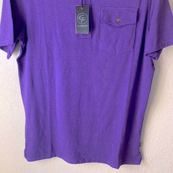 Cut Throat Golf Purple Animal Print Bamboo Golf Polo Shirt Size M NWT - Picture 5 of 11